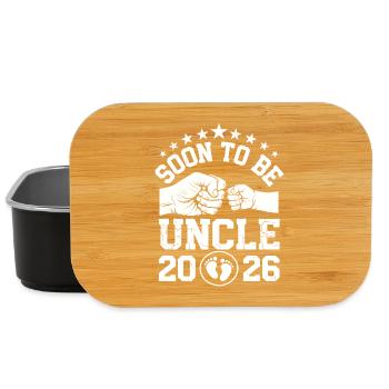 Annonce du nouveau bébé bientôt de l’oncle 2026 - Boîte à goûter - noir - Devant