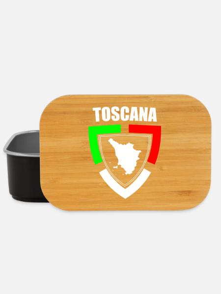 Toskana-Souvenir im trikolorierten Italien T-Shirt - Lunch Box - Schwarz