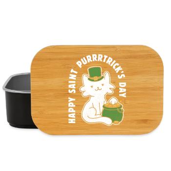 Bonne fête de la Saint-Purrtrick - Boîte à goûter - noir - Devant