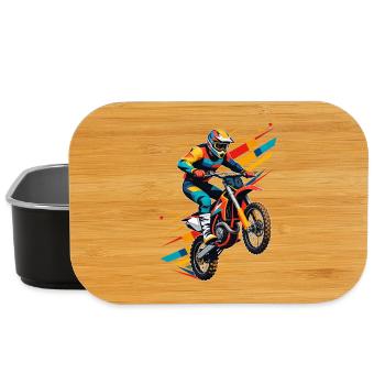 Motocross-Motorrad-Cross-Trial-Enduro-Freestyle - Lunch Box - Schwarz - Vorne