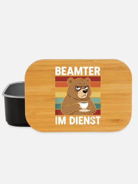 Beamter Kaffee Bär Beamtentum Beamte - Lunch Box - Schwarz