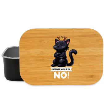 Avant de demander à Chat Chat Chat Amoureux de Chat Chaton - Boîte à goûter - noir - Devant