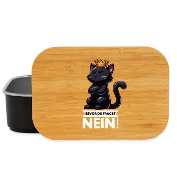 Avant que tu ne demandes Pas de chats Chats Amateur des chats - Boîte à goûter - noir - Devant