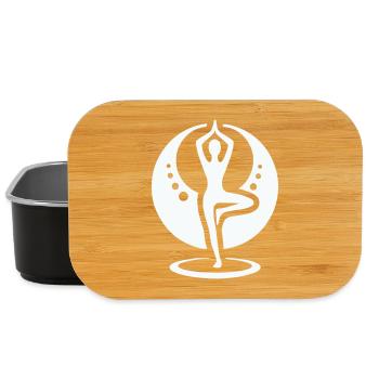 Yoga Silhouette im Mondkreis - Lunch Box - Schwarz - Vorne