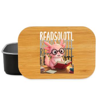 Cute Axolotl Kawaii Axolotl Lover - Lunch Box - black - Front