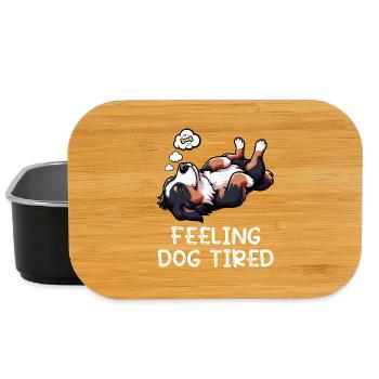 Feeling Dog Tired Berner Sennenhund Sennenhunde  - Lunch Box - Schwarz - Vorne