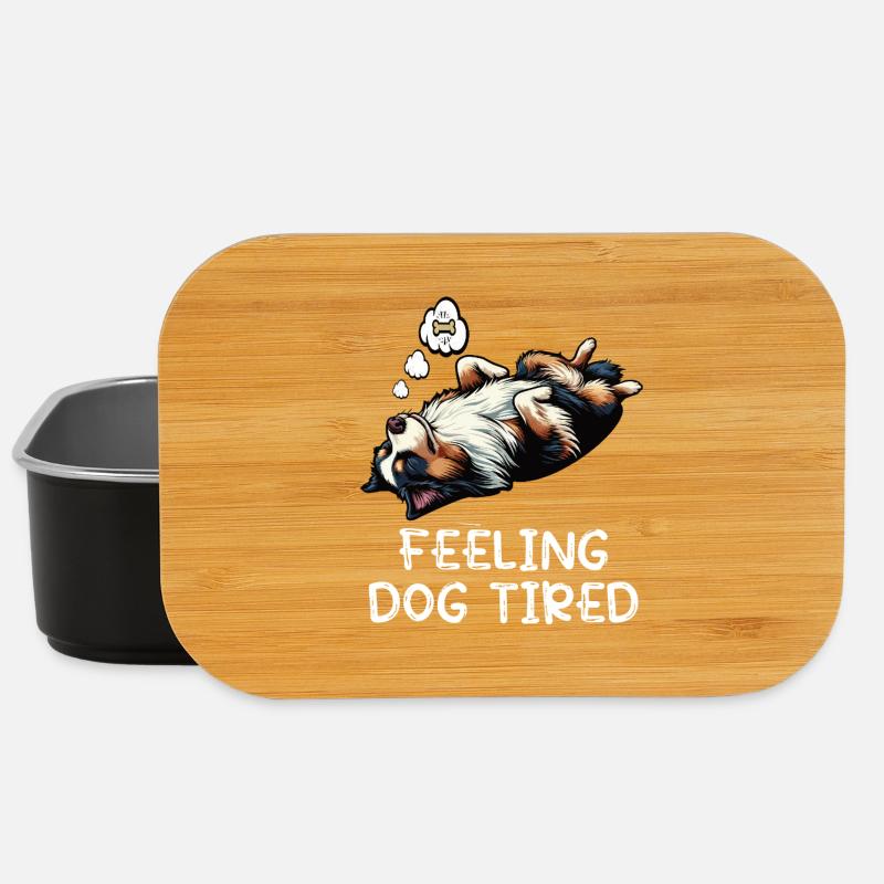 Feeling Dog Tired Australian Shepherd Aussiehalter - Lunch Box - Schwarz