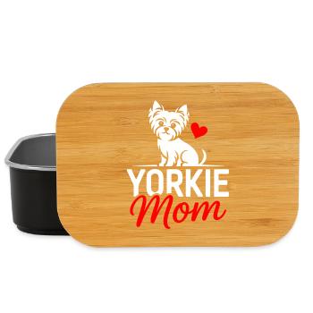 Yorkie Mom Herzhund Design - Lunch Box - Schwarz - Vorne