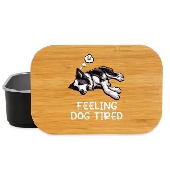 Propriétaire de Border Collie Collie fatigué - Boîte à goûter - noir - Devant