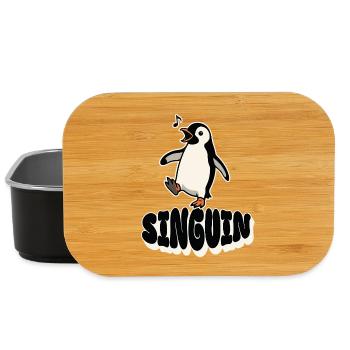 Singender Pinguin - Singuin - Lunch Box - Schwarz - Vorne