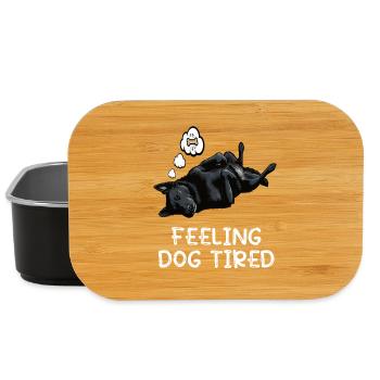 Propriétaire de berger noir fatigué par le chien - Boîte à goûter - noir - Devant