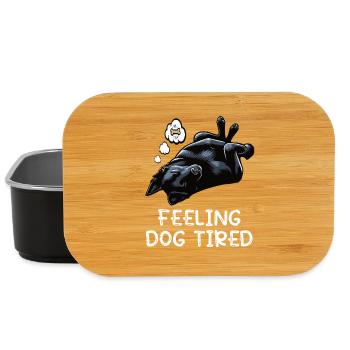 Propriétaire de berger noir fatigué par le chien - Boîte à goûter - noir - Devant