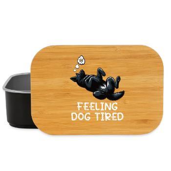 Propriétaire de berger noir fatigué par le chien - Boîte à goûter - noir - Devant