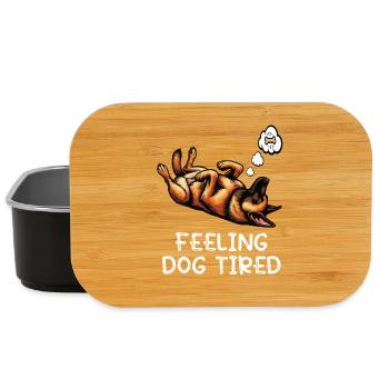 Fatigué par le chien Berger Belge Malinois - Boîte à goûter - noir - Devant