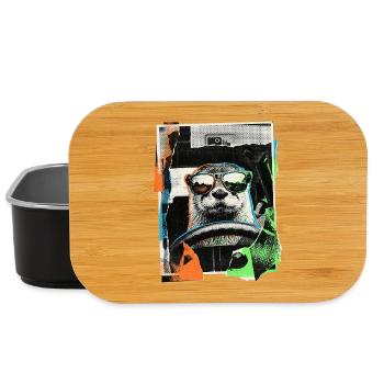 funny otter - Lunch Box - black - Front