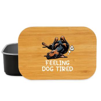 Se sentir fatigué par le chien Propriétaire de doberman - Boîte à goûter - noir - Devant