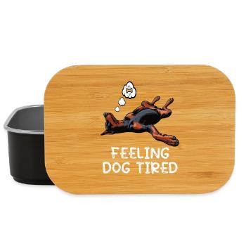 Se sentir fatigué par le chien Propriétaire de doberman - Boîte à goûter - noir - Devant