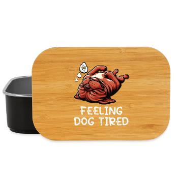 Se sentir fatigué par le chien Mastiff Bordeaux Bordeaux - Boîte à goûter - noir - Devant