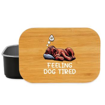 Se sentir fatigué par le chien Mastiff Bordeaux Bordeaux - Boîte à goûter - noir - Devant