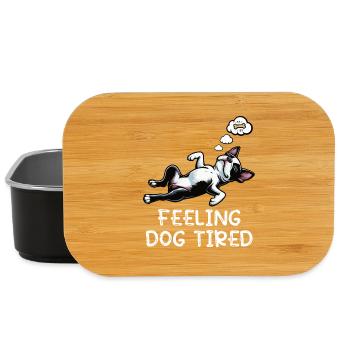 Feeling Dog Tired Boston Terrier Bostiebesitzer - Lunch Box - Schwarz - Vorne