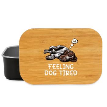 Feeling Dog Tired Deutsch Drahthaar drahthaar hund - Lunch Box - Schwarz - Vorne