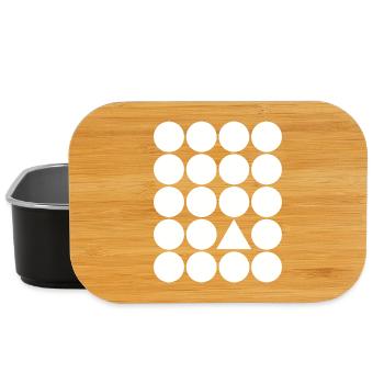 Geometric Grid Triangle Accent - Lunch Box - black - Front