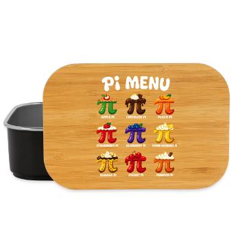 Pi Menu Mathe Pi Day Kuchen Design - Lunch Box - Schwarz - Vorne