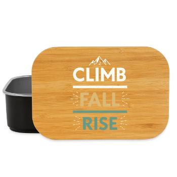 Climbs Falls Raises Mountain - Lunch Box - black - Front
