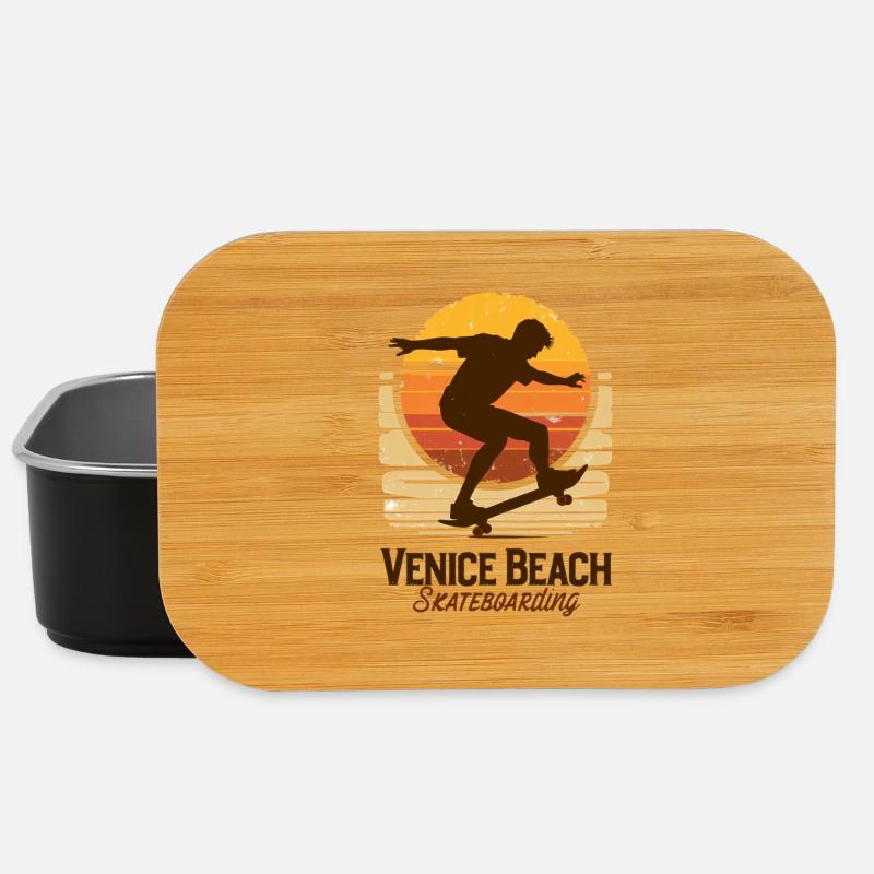 Venice Beach Skateboard Sunset - Lunch Box - black