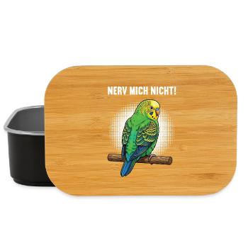 Nerv Mich Nicht Wellensittich Wellensittichhalter - Lunch Box - Schwarz - Vorne