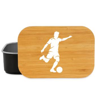 Fussballspieler Silhouette Fussball - Lunch Box - Schwarz - Vorne