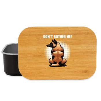 Ne m’embête pas chien berger belge malinois - Boîte à goûter - noir - Devant