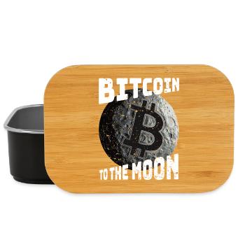 Mème du Bitcoin à la lune - Boîte à goûter - noir - Devant
