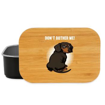 Don't Bother Me Dackel Dackelbesitzer Dackelhalter - Lunch Box - Schwarz - Vorne