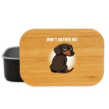 Don't Bother Me Dackel Dackelbesitzer Dackelhalter - Lunch Box - Schwarz - Vorne