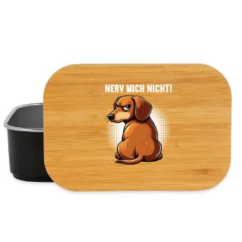Nerv Mich Nicht Dackel Dackelbesitzer Dackelhalter - Lunch Box - Schwarz - Vorne