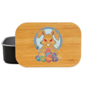 Frohe Ostern Süßer Osterhase Eiersuche Ostereier - Lunch Box - Schwarz - Vorne