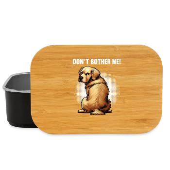 Don't Bother Me Golden Retriever Goldie Goldies - Lunch Box - Schwarz - Vorne