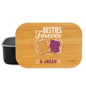 Erdnussbutter & Marmelade Partnerlook Design - Lunch Box - Schwarz - Vorne