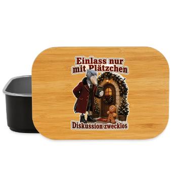 Einlass nur mit Plätzchen - Lunch Box - Schwarz - Vorne