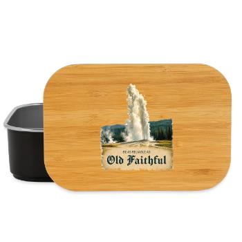 Old Faithful @ Yellowstone - Reliable as Ever - Lunch Box - black - Front