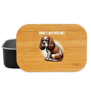 Ne me dérange pas, cocker spaniel drôle de cocker dog - Boîte à goûter - noir - Devant