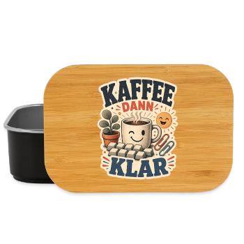 KAFFEE DANN KLAR - Lunch Box - Schwarz - Vorne