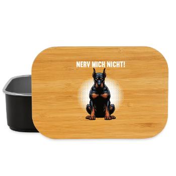  Nerv Mich Nicht Dobermann Dobermannbesitzer  - Lunch Box - Schwarz - Vorne