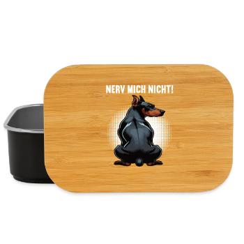 Nerv Mich Nicht Dobermann Dobermannbesitzer  - Lunch Box - Schwarz - Vorne