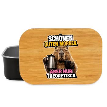 Guter Morgen Nur Theoretisch - Lunch Box - Schwarz - Vorne