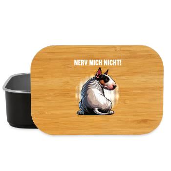 Nerv Mich Nicht Miniatur Bullterrier Bully Bullys - Lunch Box - Schwarz - Vorne