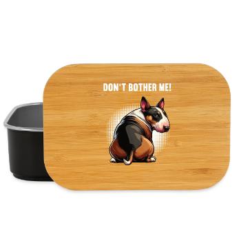 Don't Bother Me Miniatur Bullterrier Bully Bullys - Lunch Box - Schwarz - Vorne