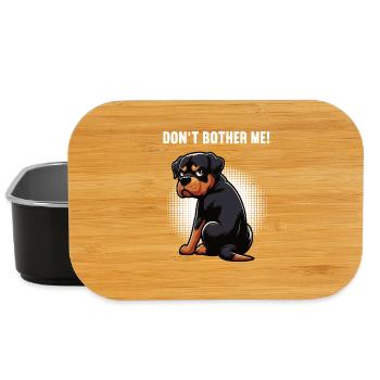 Ne me dérange pas, propriétaire de rottweiler - Boîte à goûter - noir - Devant