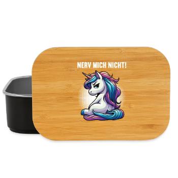 Nerv Mich Nicht Einhorn Einhörner Einhornfan  - Lunch Box - Schwarz - Vorne